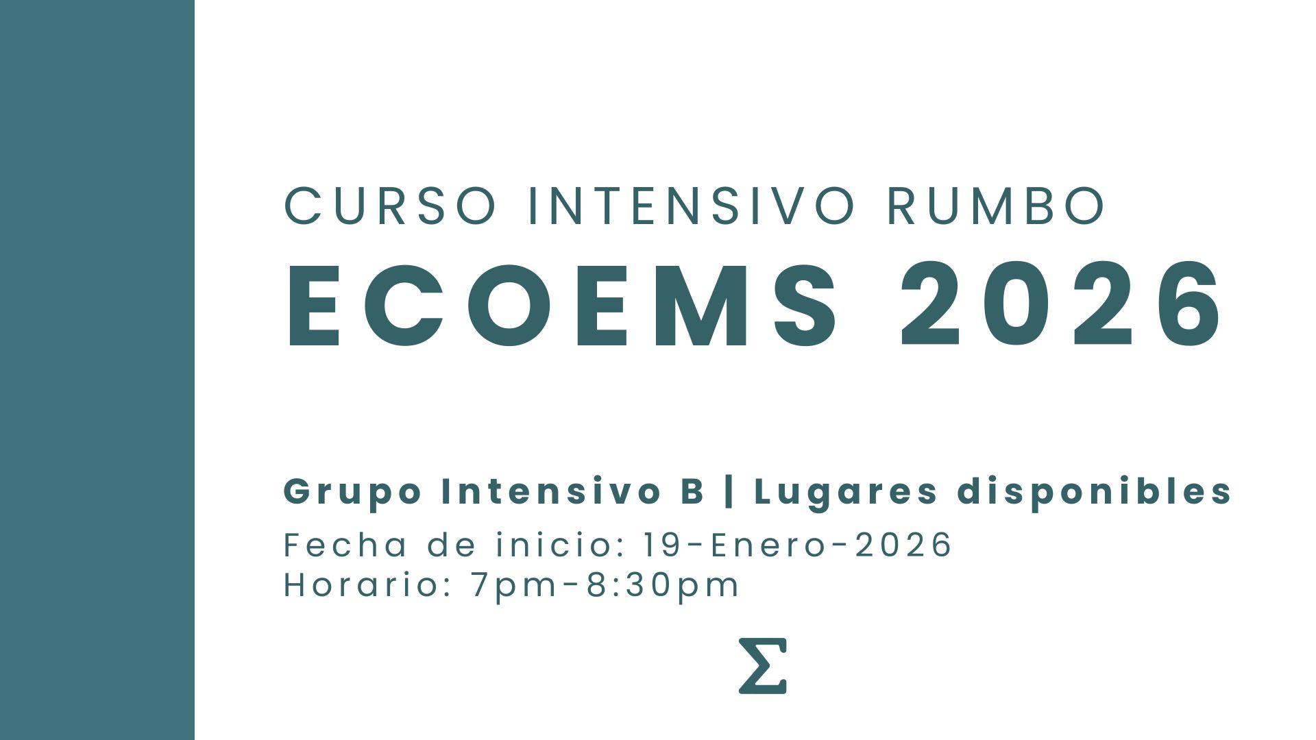 Curso Intensivo ECOEMS 2026